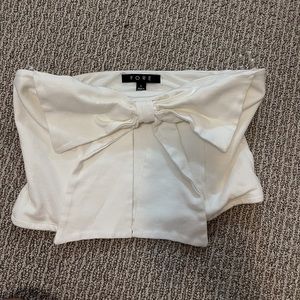 White bow shirt